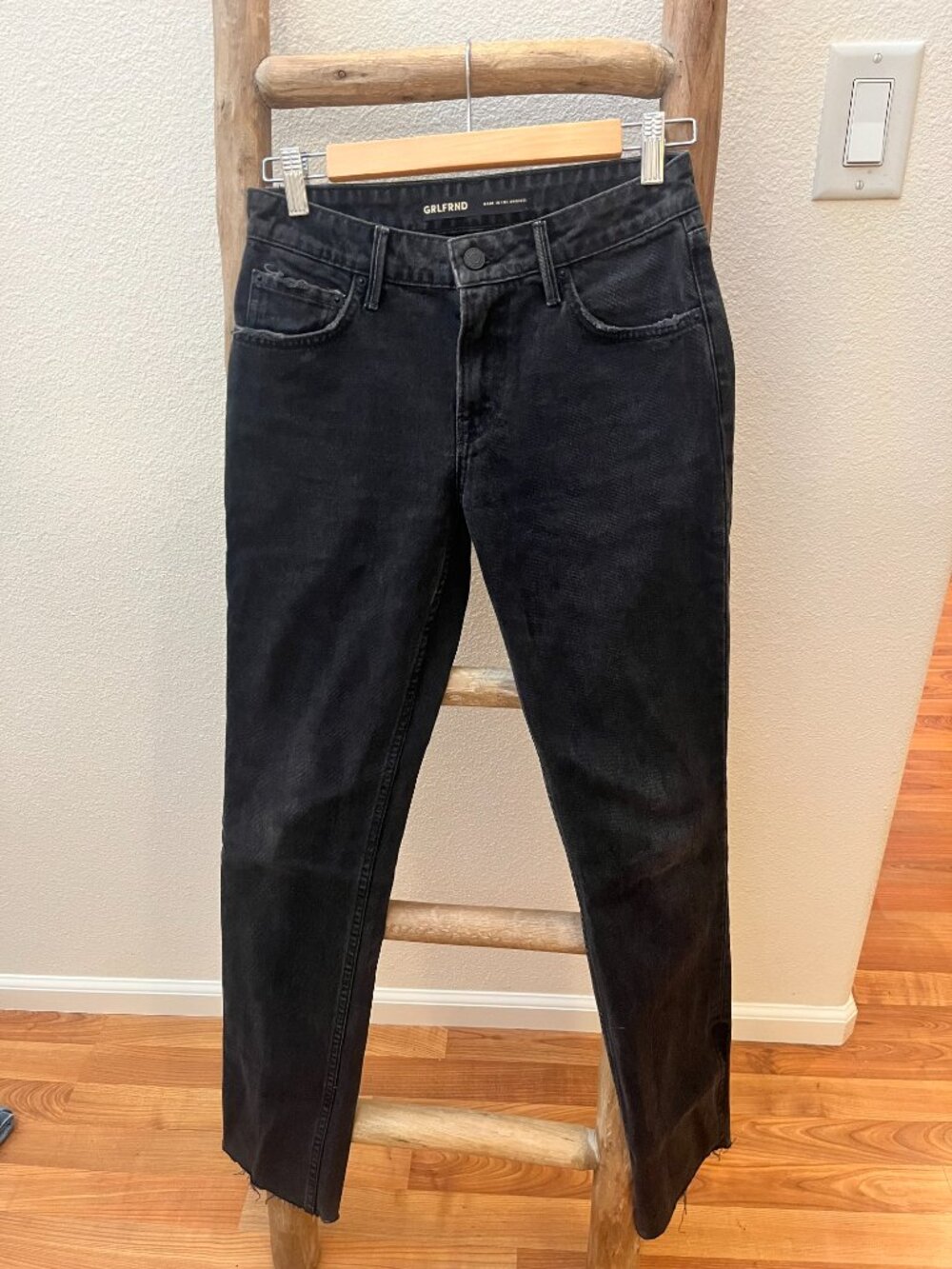 GRLFRND Hailey Low Rise Slim Boot Jeans – Washed / faded black - Never Worn